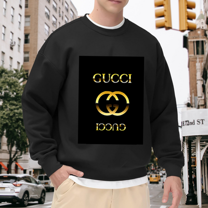 Funny Reverse Luxury Logo Parody Streetwear Crewneck Sweatshirt