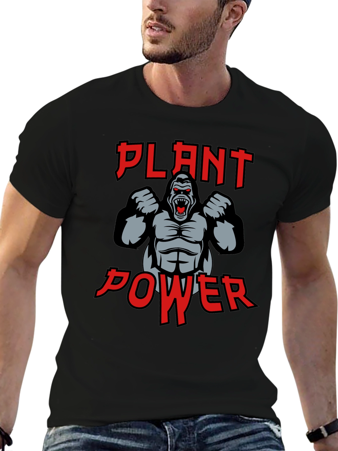 Plant Power Gorilla Graphic T-Shirt