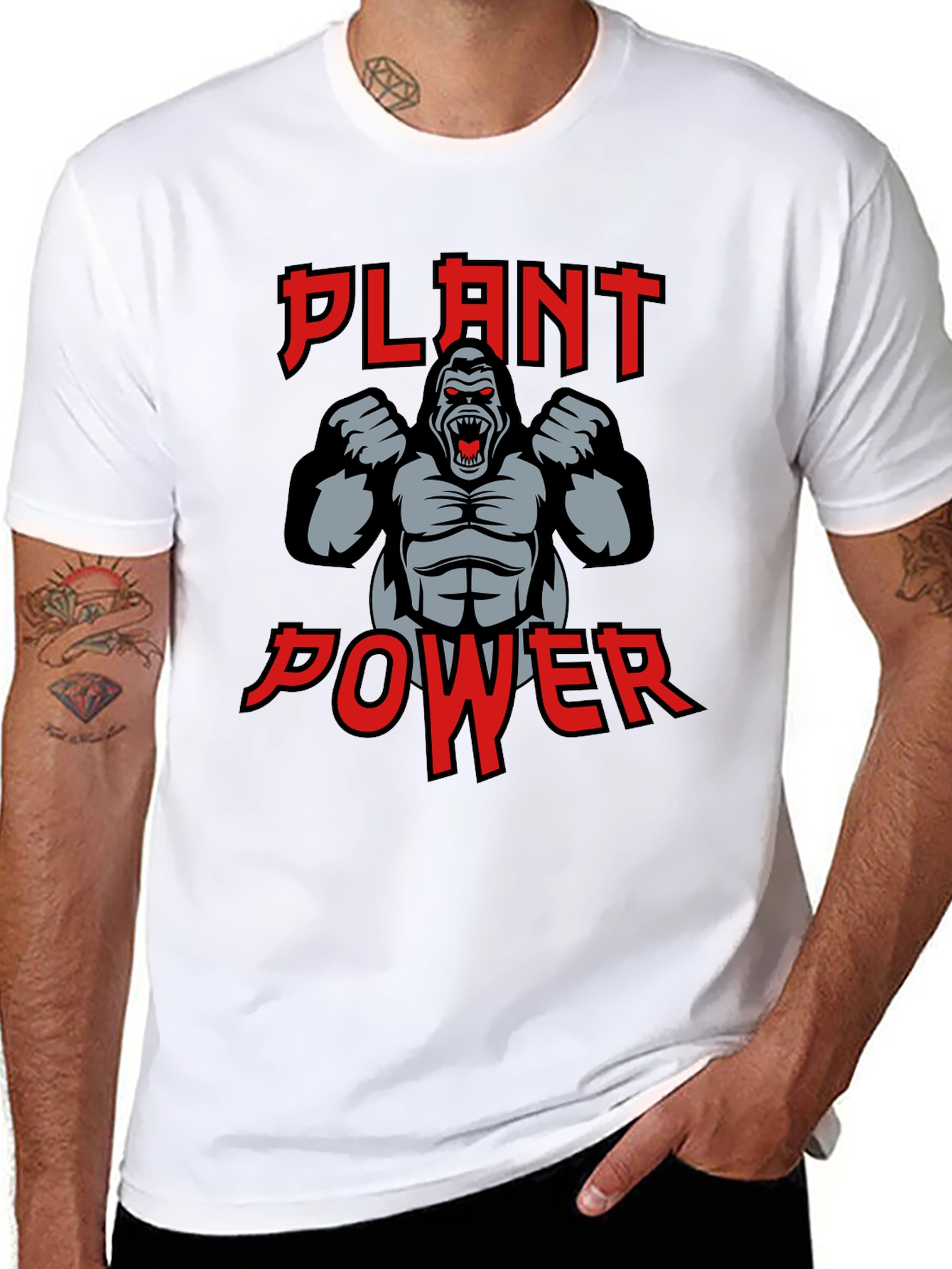 Plant Power Gorilla Graphic T-Shirt