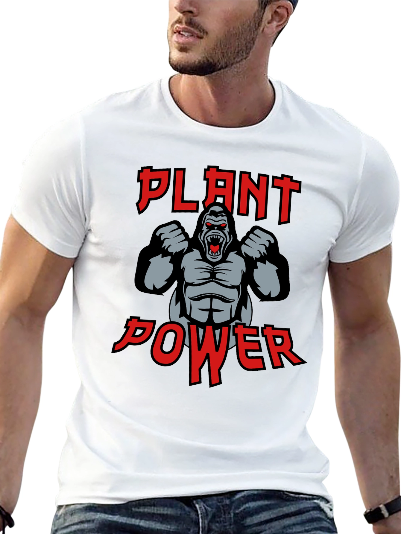 Plant Power Gorilla Graphic T-Shirt