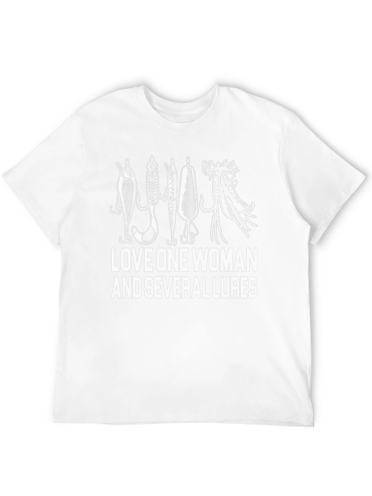 Love One Woman & Several Lures Fishing T-Shirt