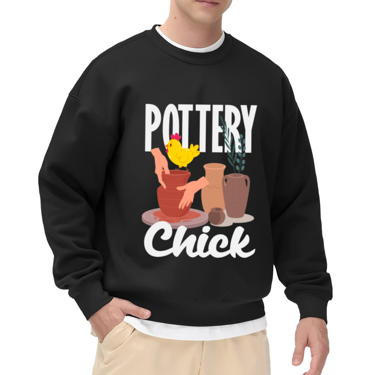 Pottery Chick Funny Pottery Lover Crewneck Sweatshirt