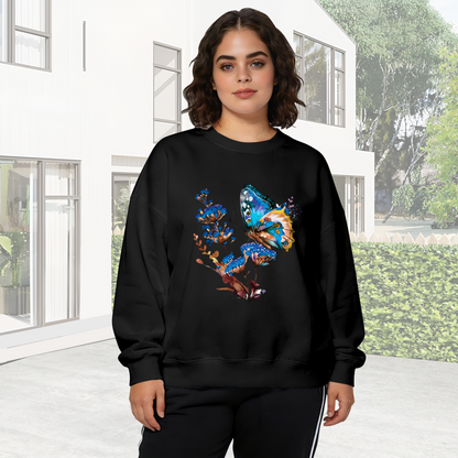 Neon Pink Scream Ghostface Horror Graphic Black Crewneck Sweatshirt