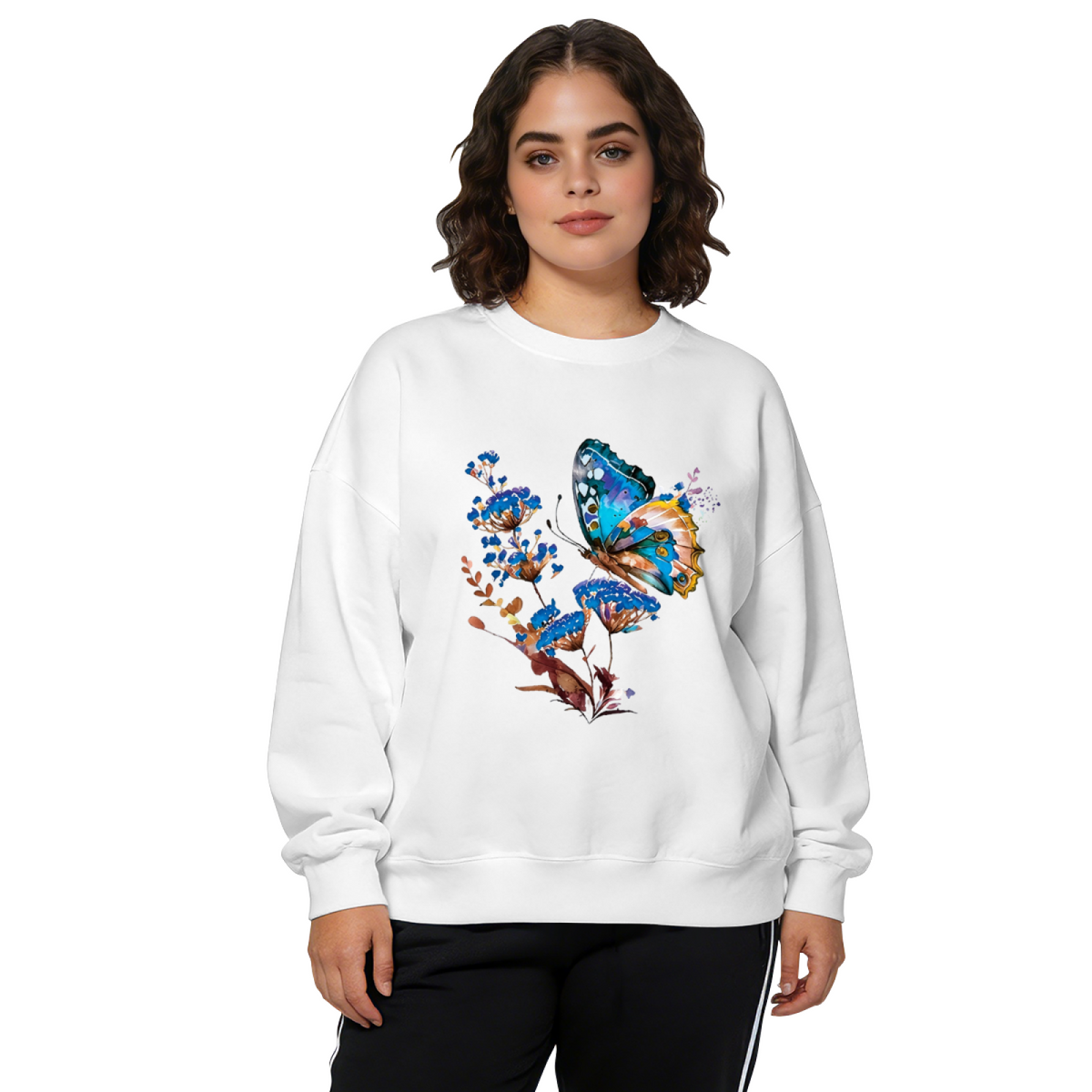 Neon Pink Scream Ghostface Horror Graphic Black Crewneck Sweatshirt