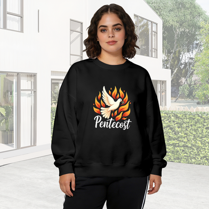 Pentecost Dove & Flaming Spirit Graphic Crewneck Sweatshirt