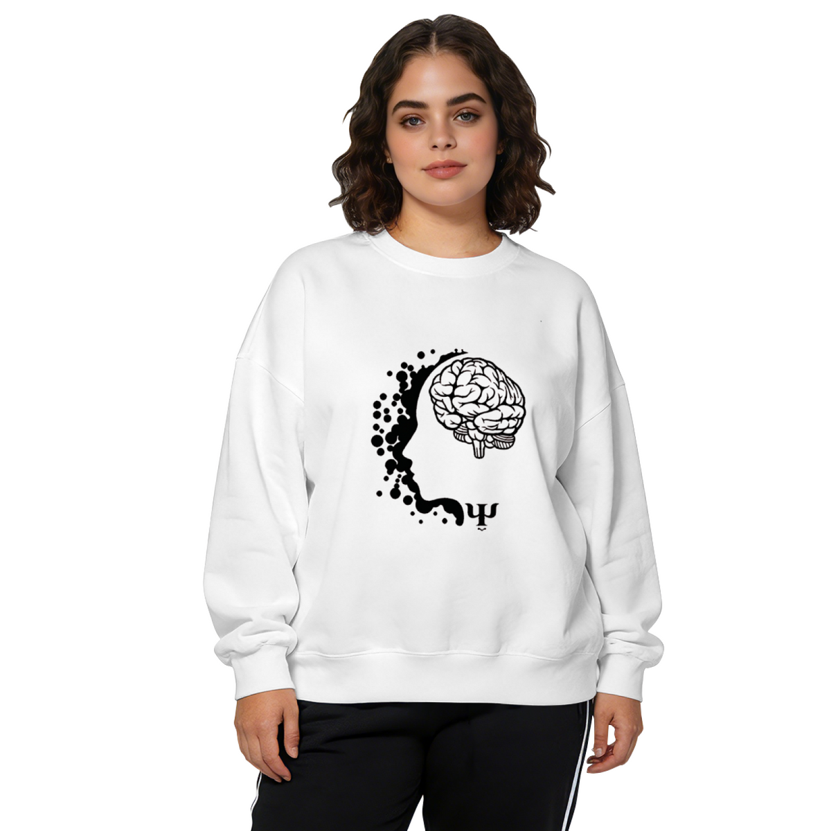 Mind & Brain Psychology Symbol Art Crewneck Sweatshirt