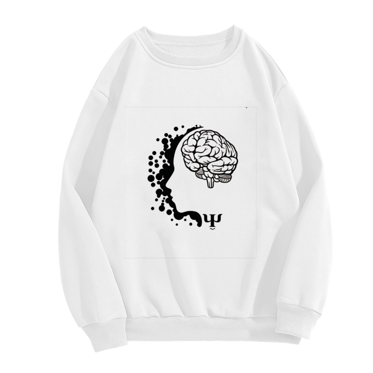 Mind & Brain Psychology Symbol Art Crewneck Sweatshirt