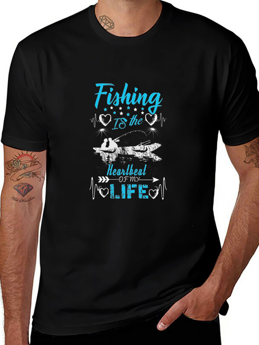 Fishing Heartbeat T-Shirt - Anglers Passion