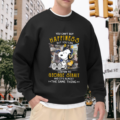 You Can¡¯t Buy Happiness Snoopy Music Fan Crewneck Sweatshirt