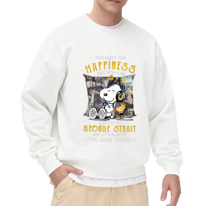 You Can¡¯t Buy Happiness Snoopy Music Fan Crewneck Sweatshirt