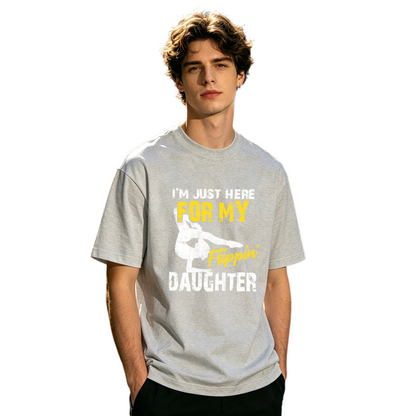 Dad I'm Just Here For My Flippin Daughter Gymnastics Vintage T-Shirt