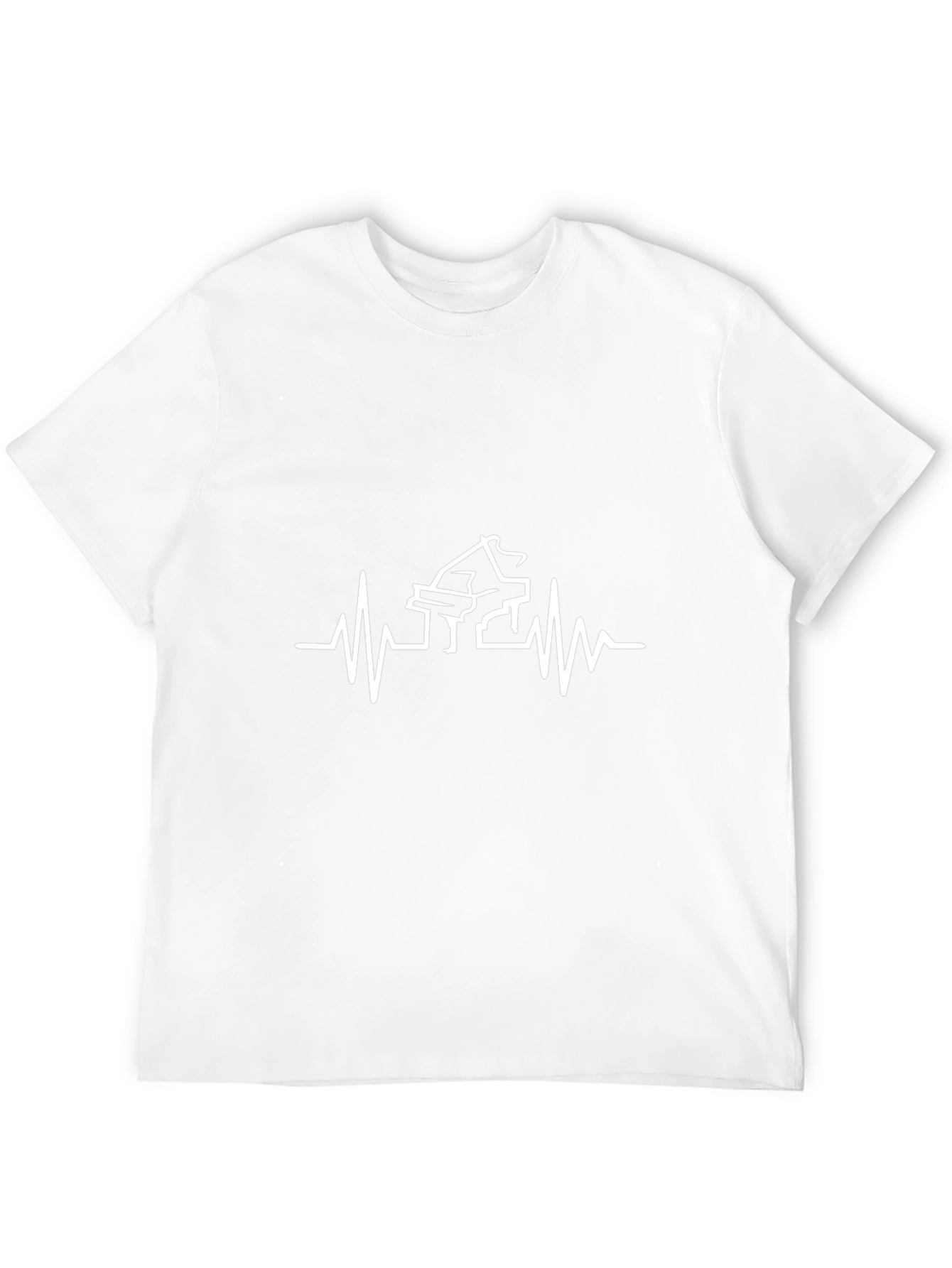Piano Heartbeat T-Shirt - Black