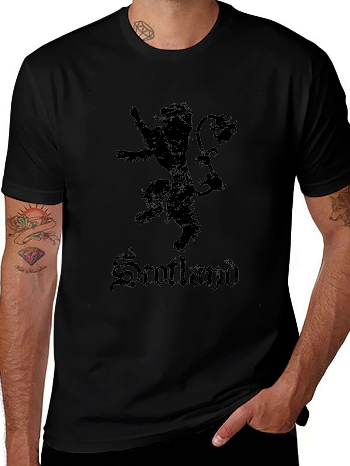Scotland Lion Rampant Black T-Shirt