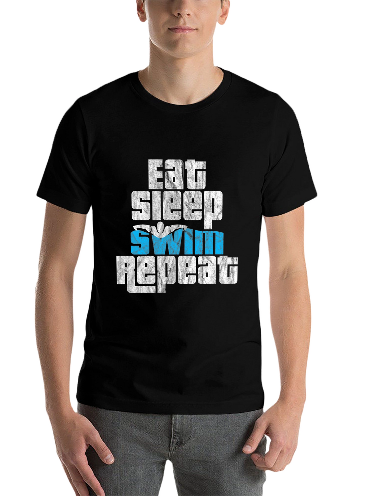 Eat Sleep Swim Repeat Graphic T-Shirt