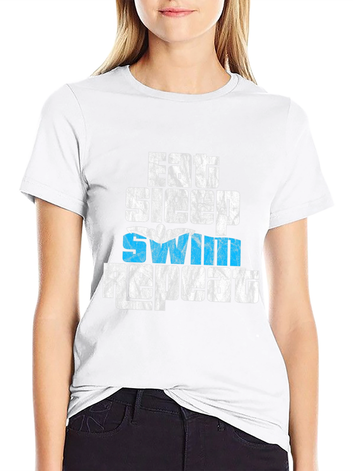 Eat Sleep Swim Repeat Graphic T-Shirt