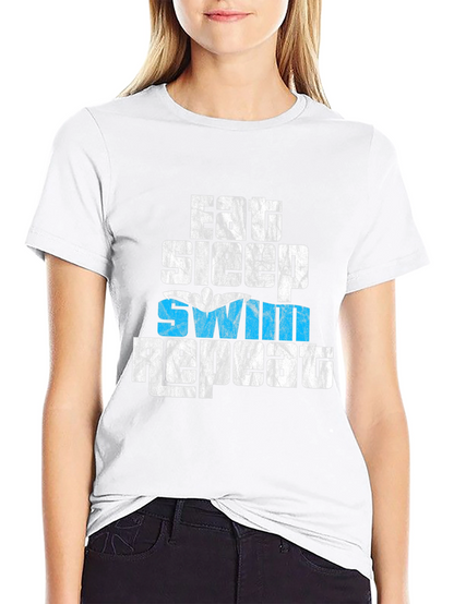 Eat Sleep Swim Repeat Graphic T-Shirt