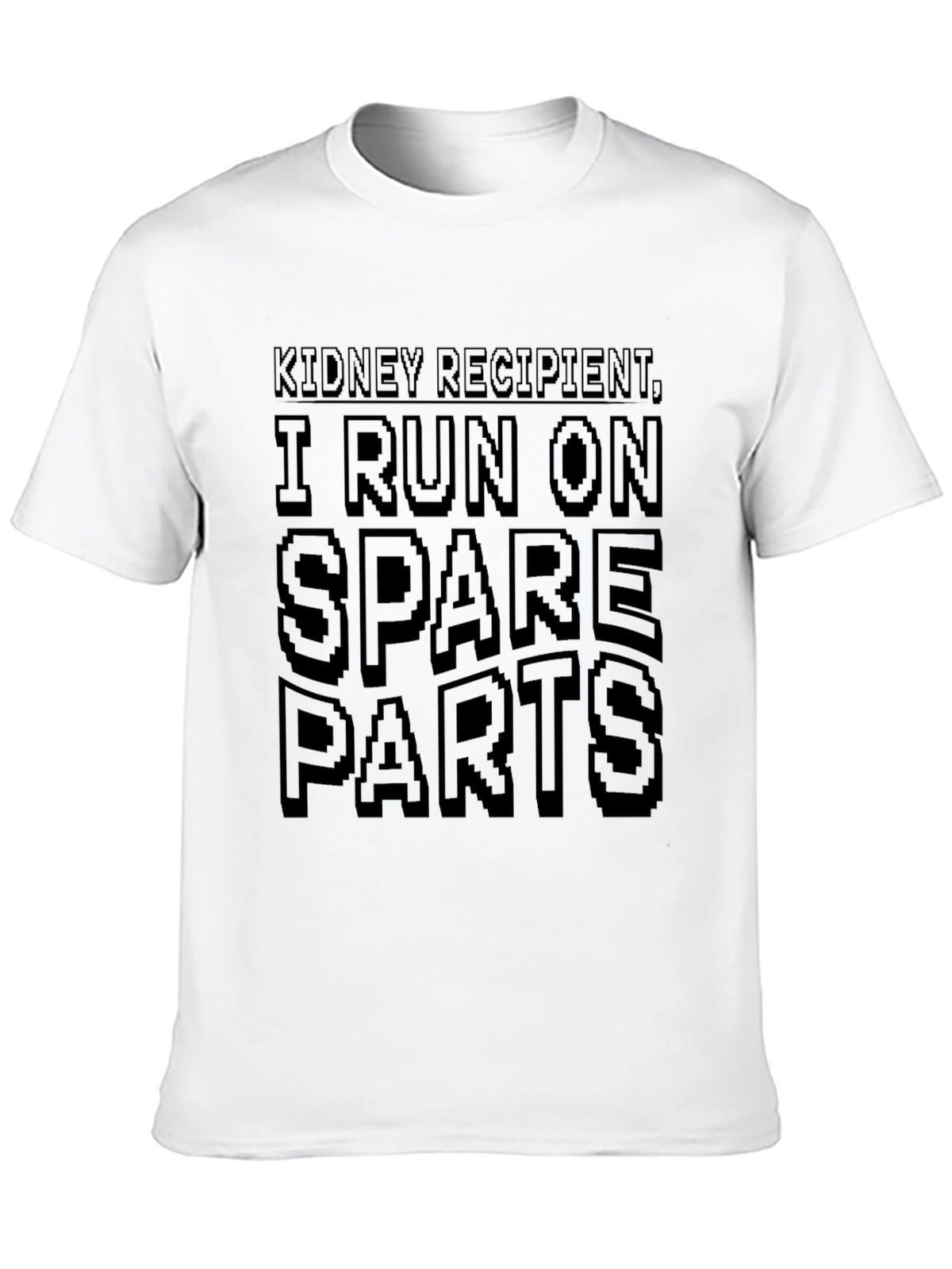 Kidney Recipient I Run on Spare Parts Black T-Shirt