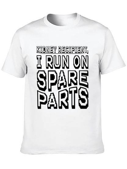 Kidney Recipient I Run on Spare Parts Black T-Shirt