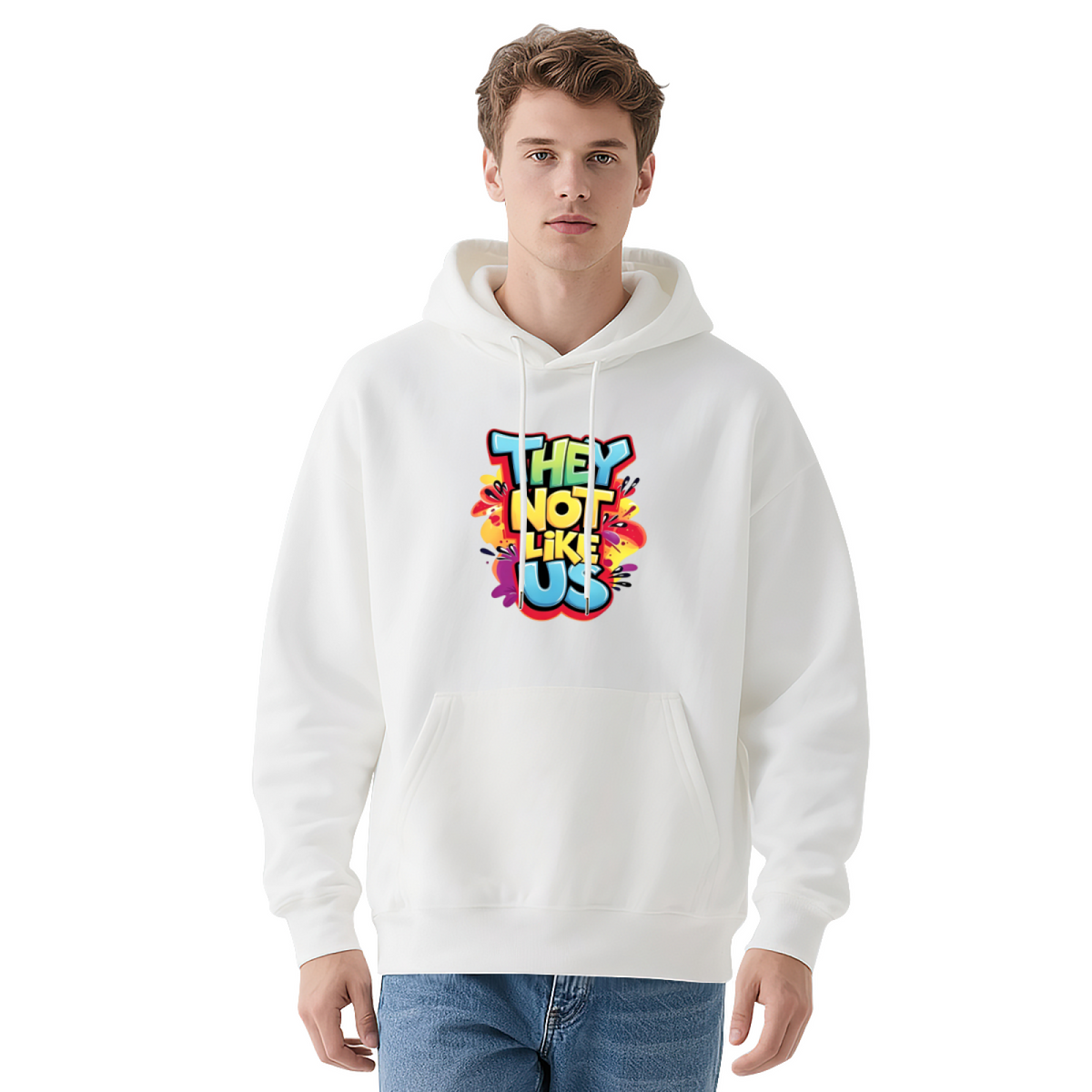 Vibrant Graffiti They Not Like Us Street Hoodie