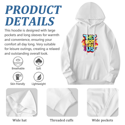 Vibrant Graffiti They Not Like Us Street Hoodie