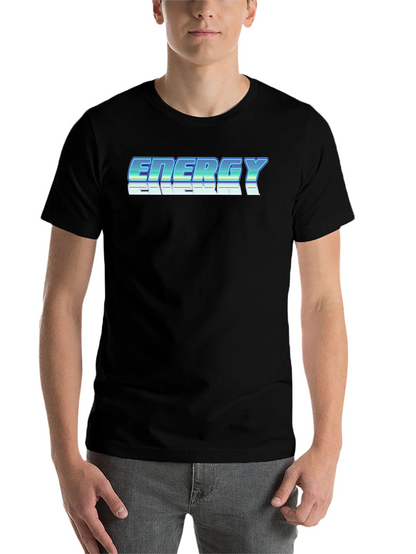 Energy Retro Graphic Black T-Shirt