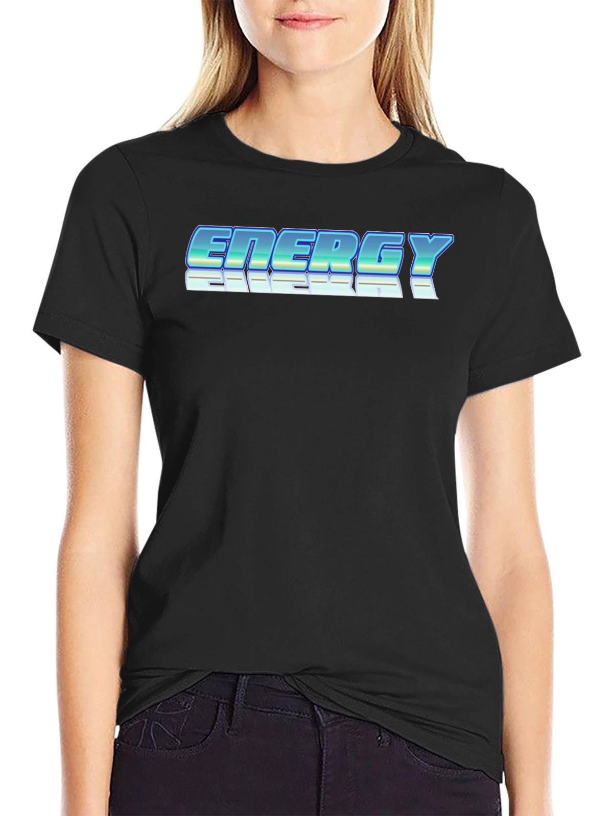 Energy Retro Graphic Black T-Shirt