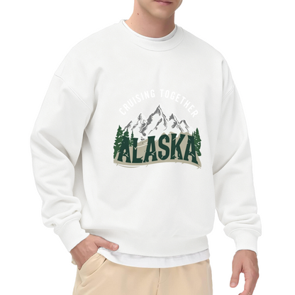 Alaska Mountain Cruising Together Outdoor Crewneck Sweatshirt