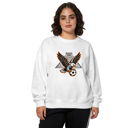Mexican Eagle & Pyramid Soccer Graphic Crewneck Sweatshirt