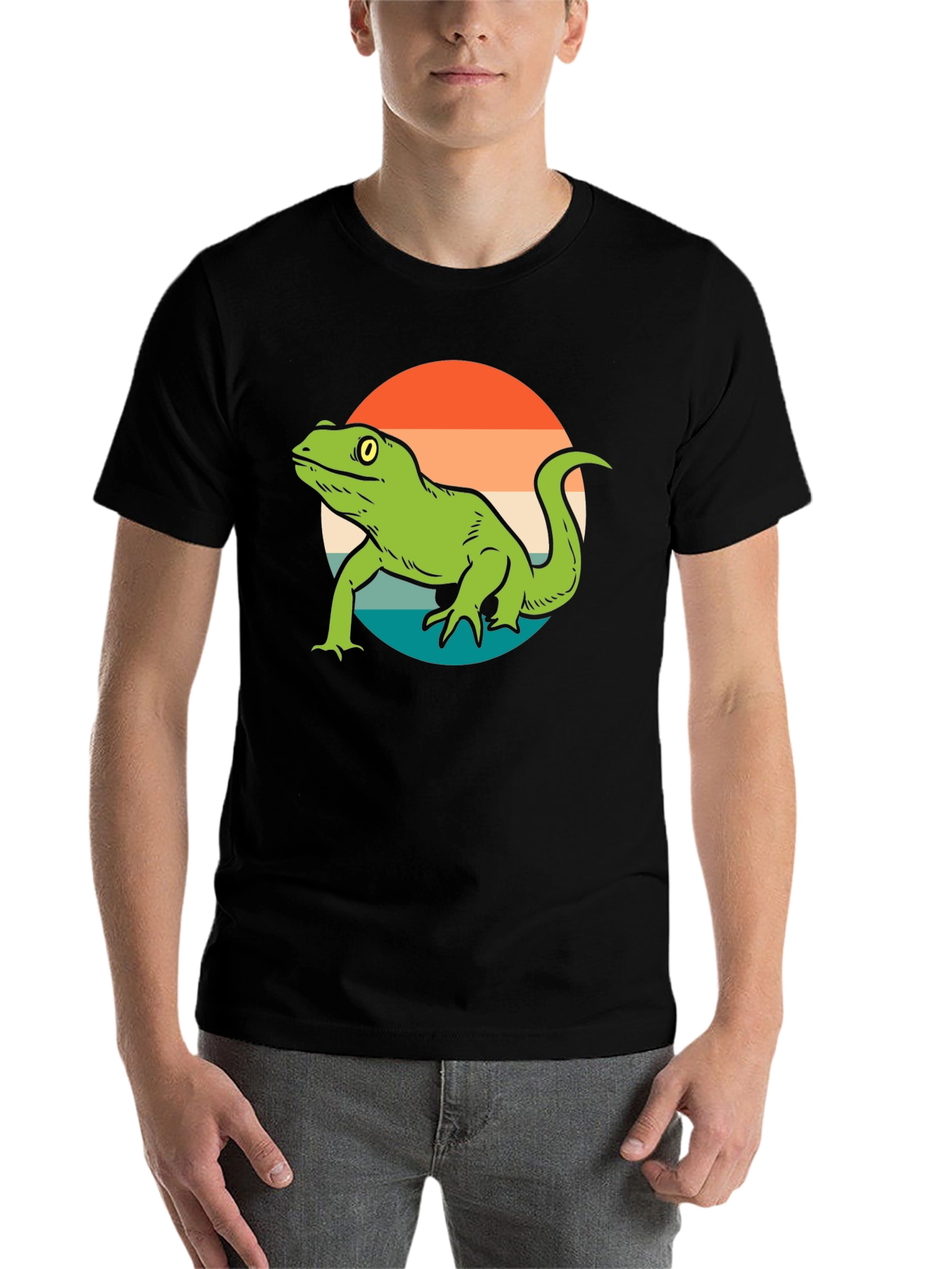 Retro Lizard Graphic T-Shirt