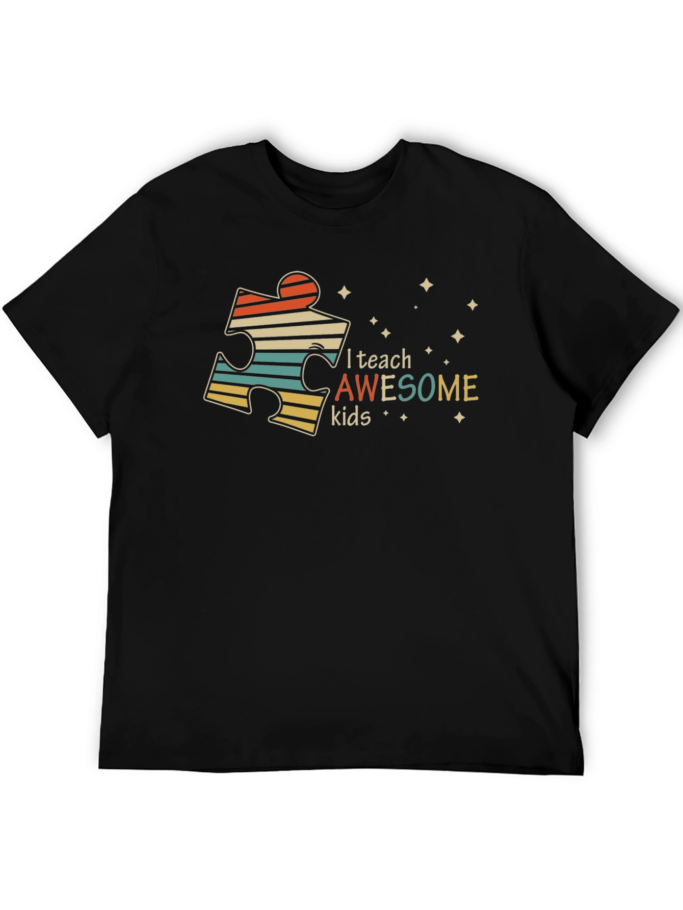 Autism Awareness Teacher T-Shirt - I Teach Awesome Kids