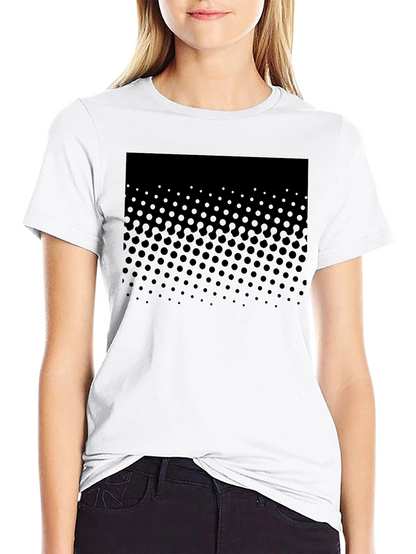 Modern Black Dotted Graphic Tee