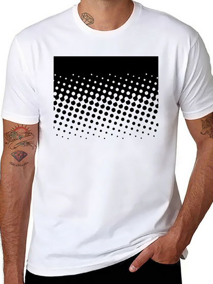 Modern Black Dotted Graphic Tee