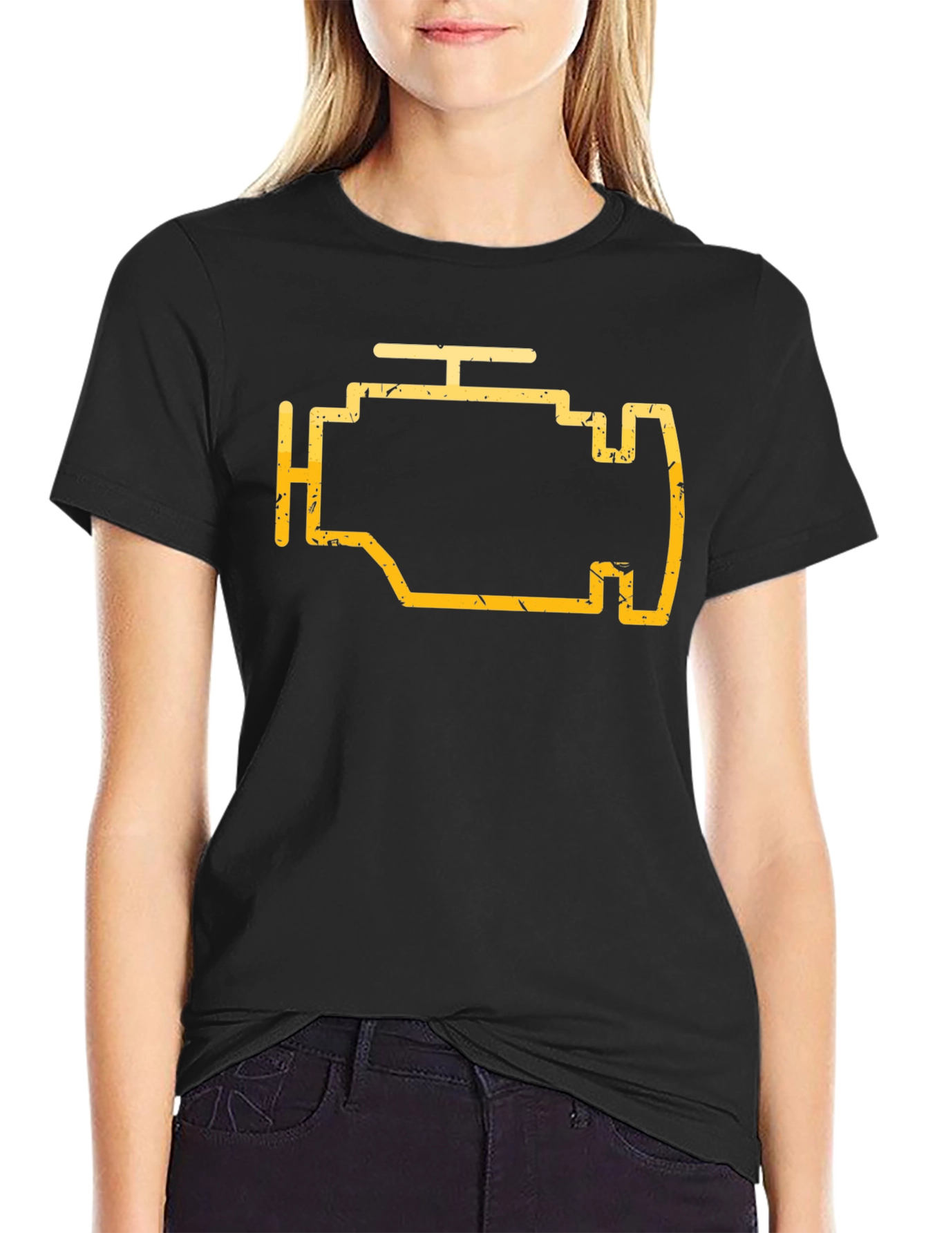 Check Engine Light Graphic Tee - Mechanic Shirt