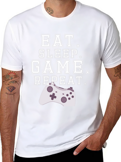 Eat Sleep Game Repeat Gamer T-Shirt
