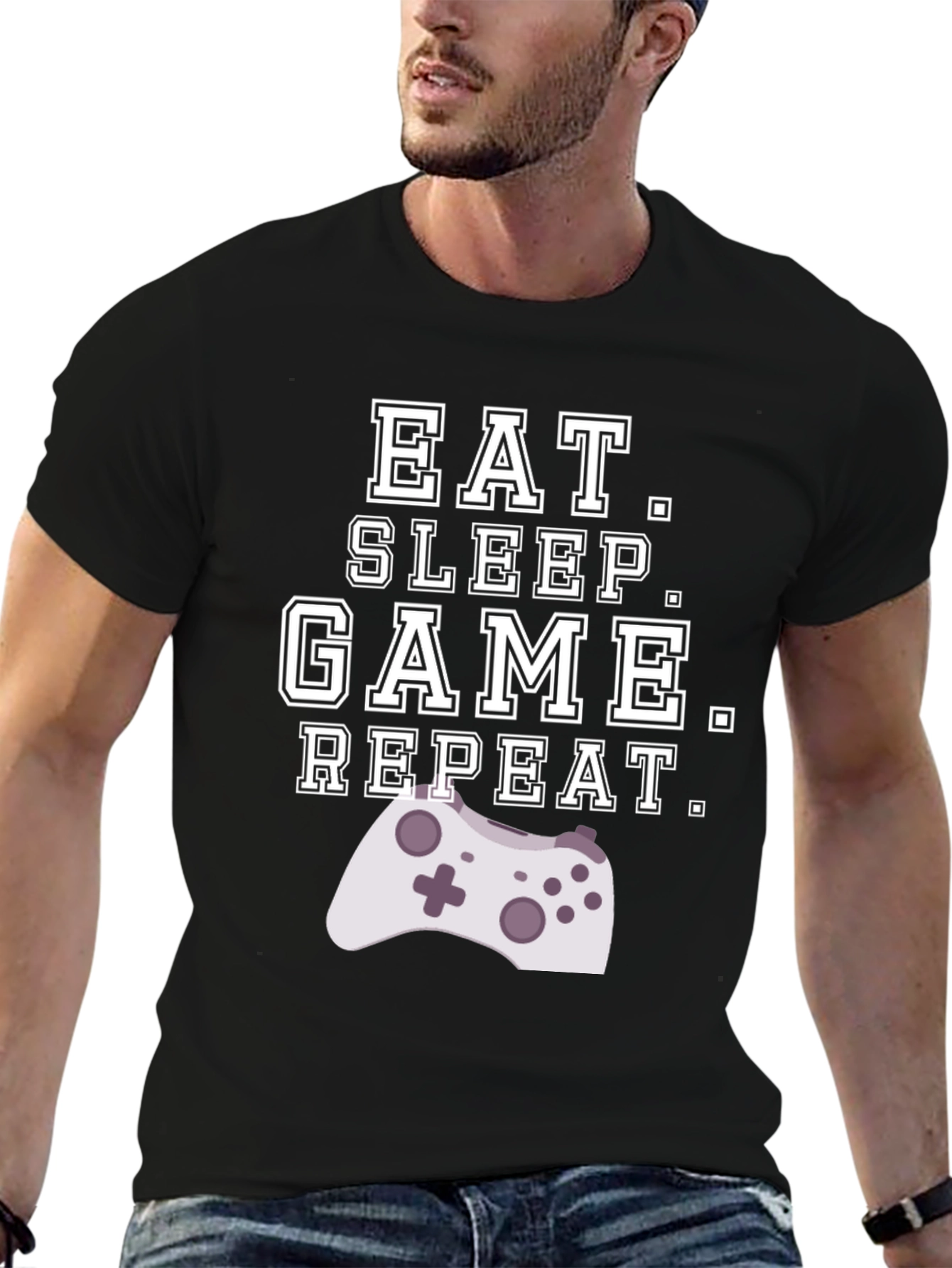 Eat Sleep Game Repeat Gamer T-Shirt