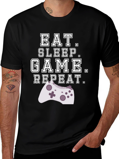 Eat Sleep Game Repeat Gamer T-Shirt