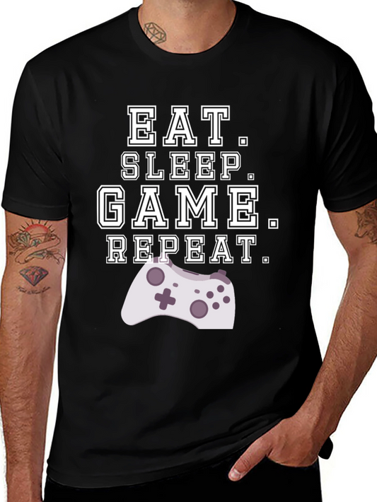 Eat Sleep Game Repeat Gamer T-Shirt