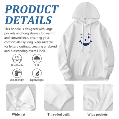 Minimal Cool Smiley Face Simple Graphic Casual Hoodie