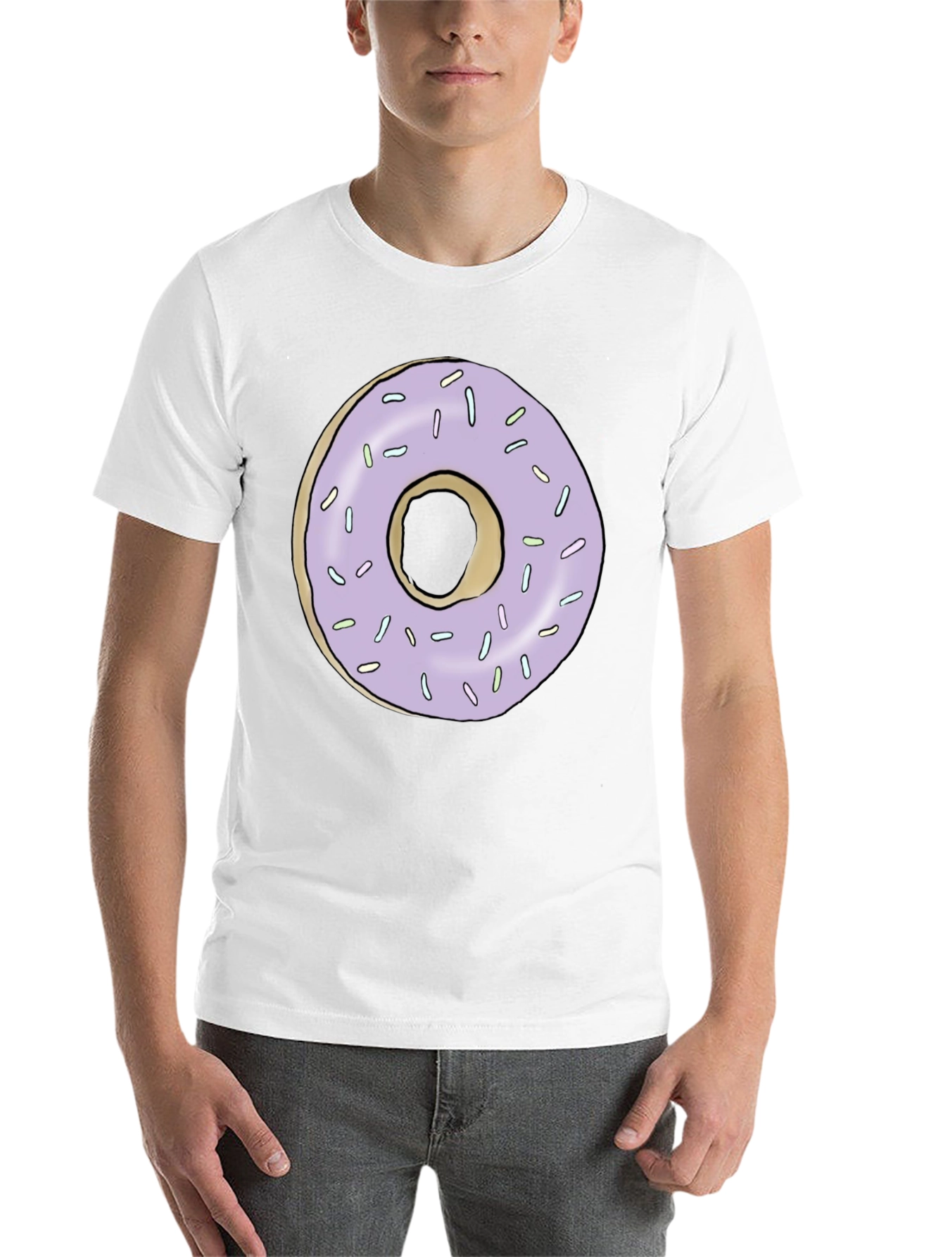 Donut Graphic Tee - Black Casual T-Shirt