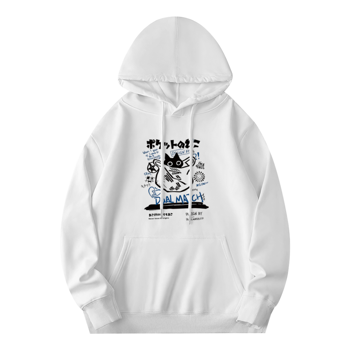 Cool Japanese Graffiti Cartoon Cat Art Hoodie
