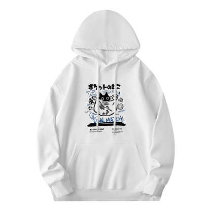 Cool Japanese Graffiti Cartoon Cat Art Hoodie