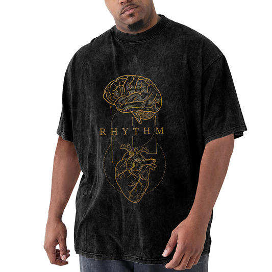 Brain And Heart Rhythm Line Art