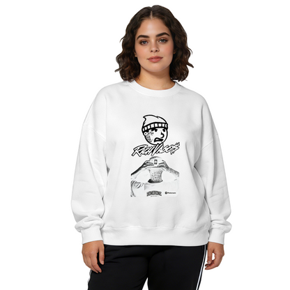Street Hip?Hop Character Art Graphic Crewneck Sweatshirt