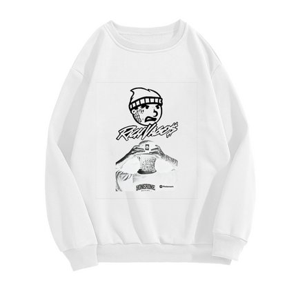 Street Hip?Hop Character Art Graphic Crewneck Sweatshirt