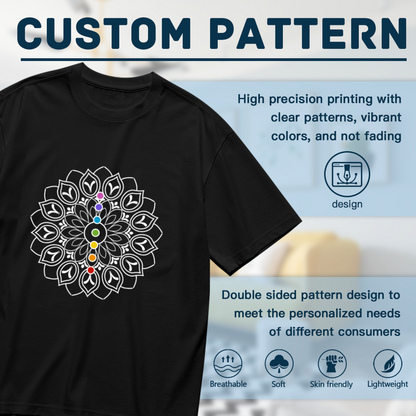 Seven Chakra Mandala Spiritual Yoga Meditation Shirt