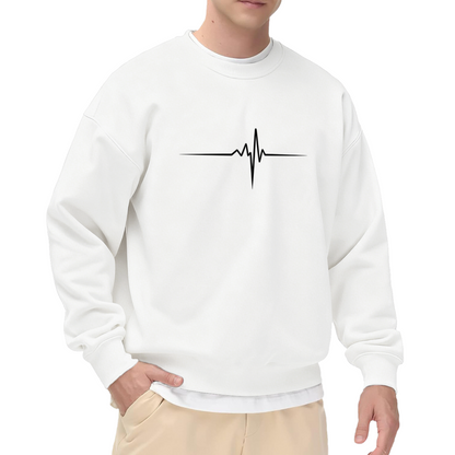 Minimal Heartbeat Line Simple Crewneck Sweatshirt