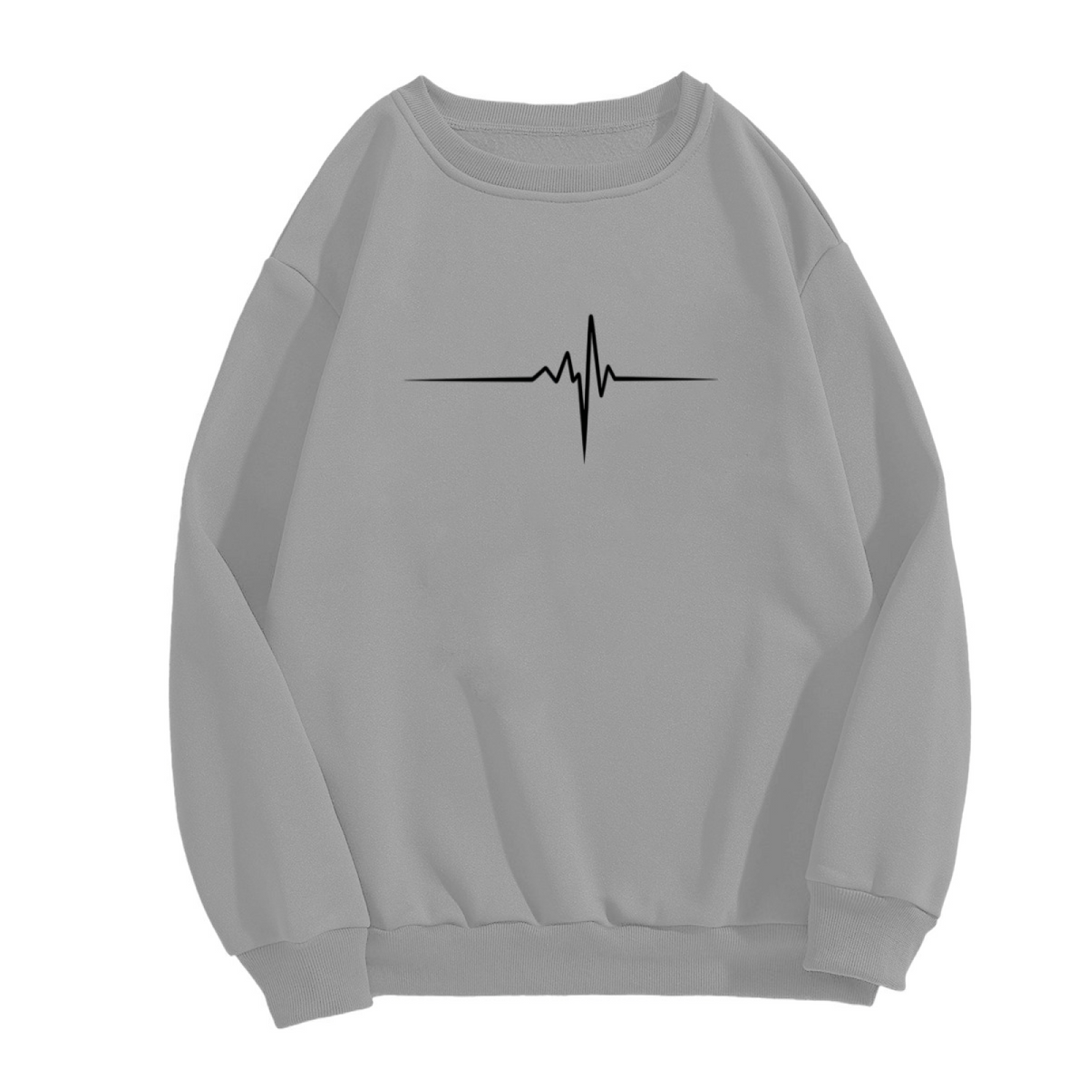 Minimal Heartbeat Line Simple Crewneck Sweatshirt