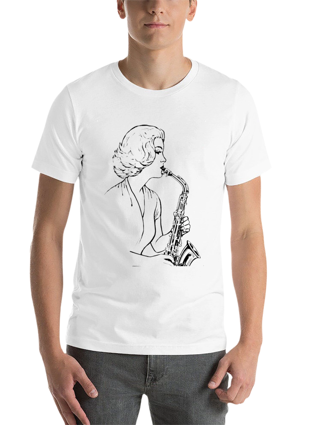Saxophone Player Graphic Tee