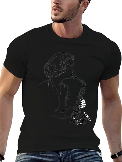 Saxophone Player Graphic Tee