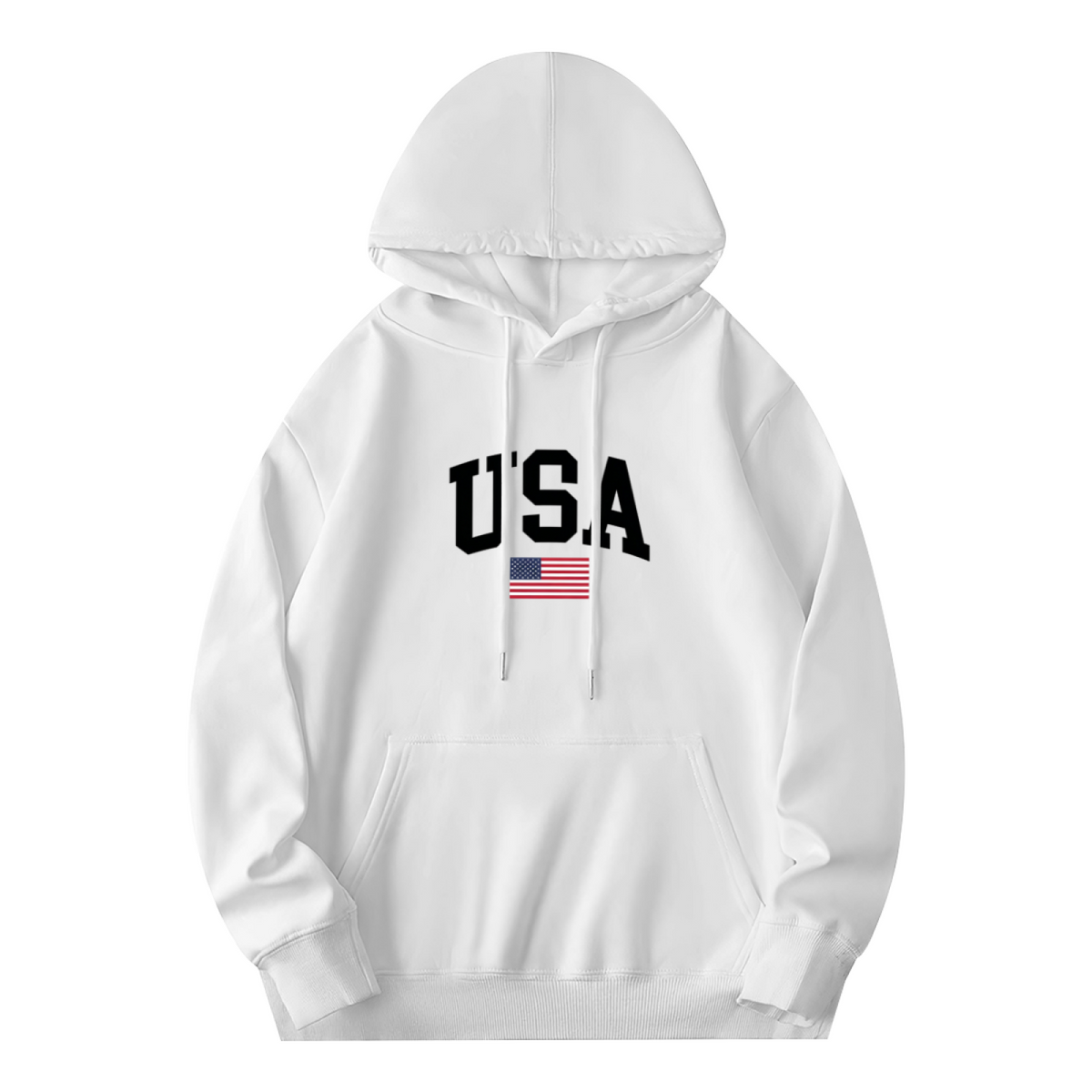 Retro USA Flag Varsity Letter Print Casual Hoodie For Men